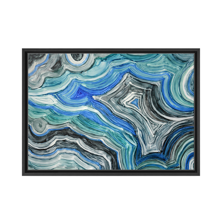 Cool Agate Framed Canvas Wall Art