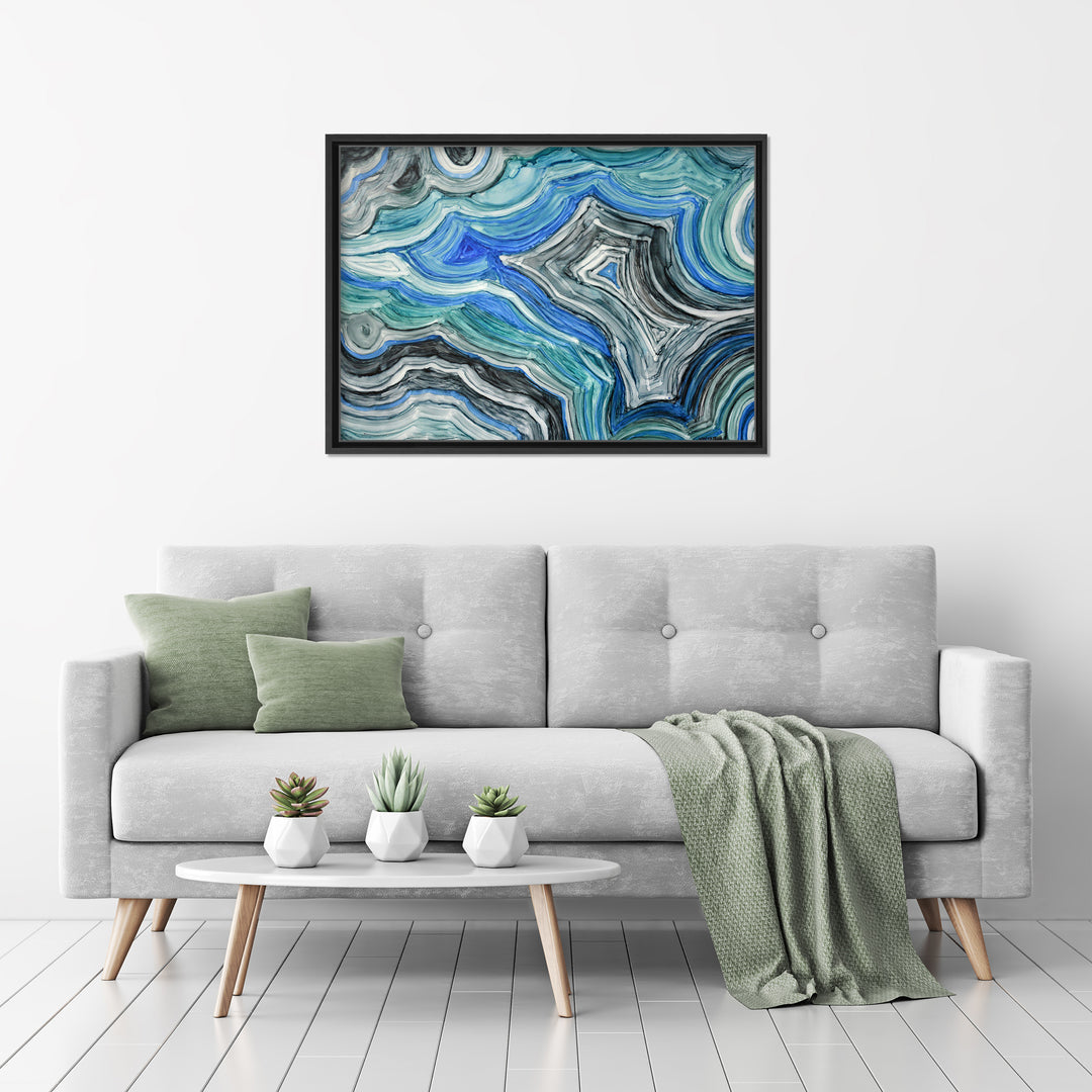 Cool Agate Framed Canvas Wall Art