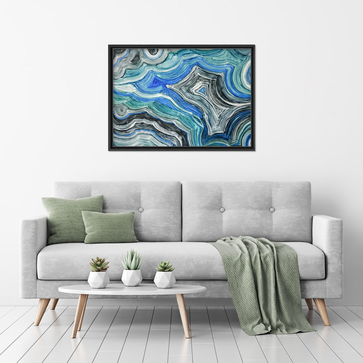Cool Agate Framed Canvas Wall Art