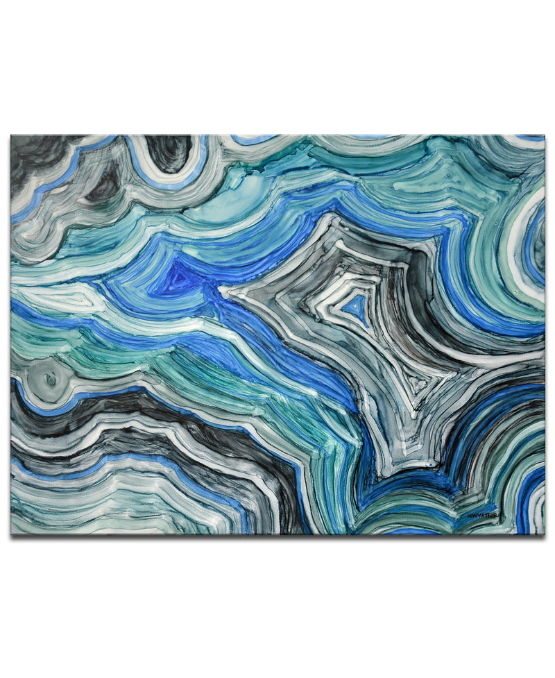 'Cool Agate' Wrapped Canvas Wall Art