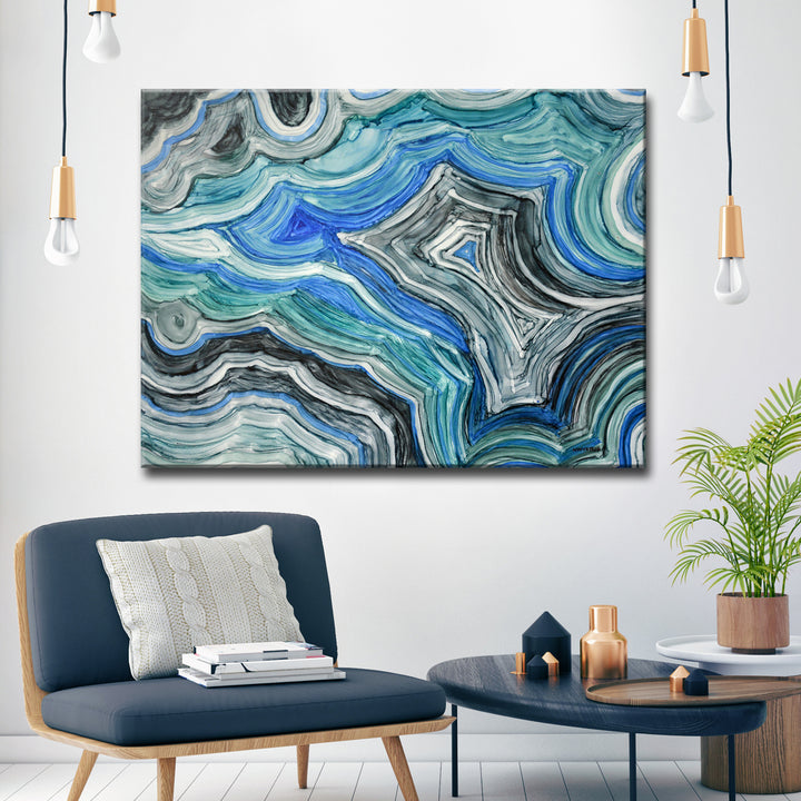 'Cool Agate' Wrapped Canvas Wall Art