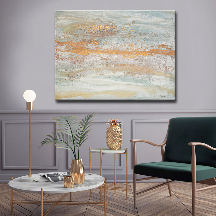 'Flecks of Gold' Wrapped Canvas Wall Art