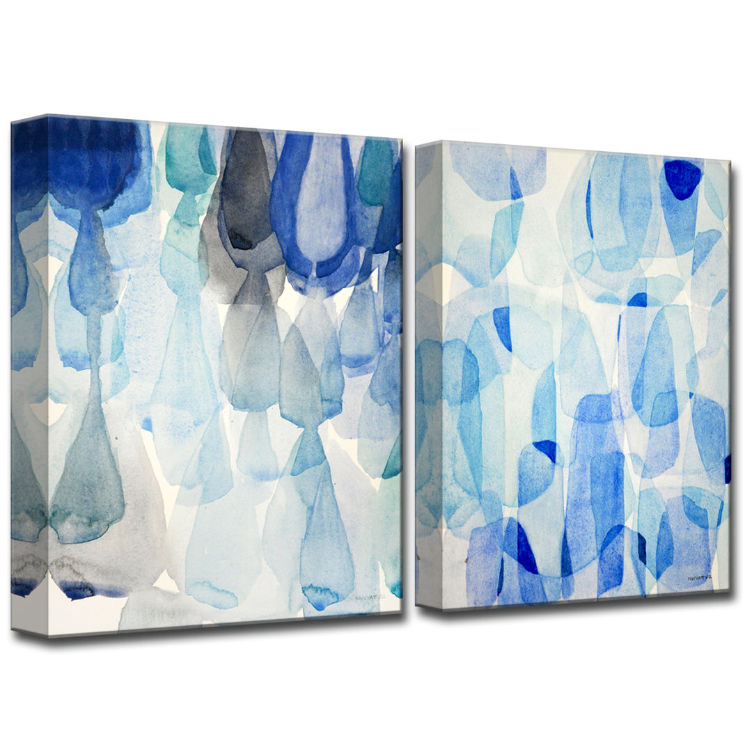 Down Pour & Heavy Rain' 2 Piece Wrapped Canvas Wall Art Set