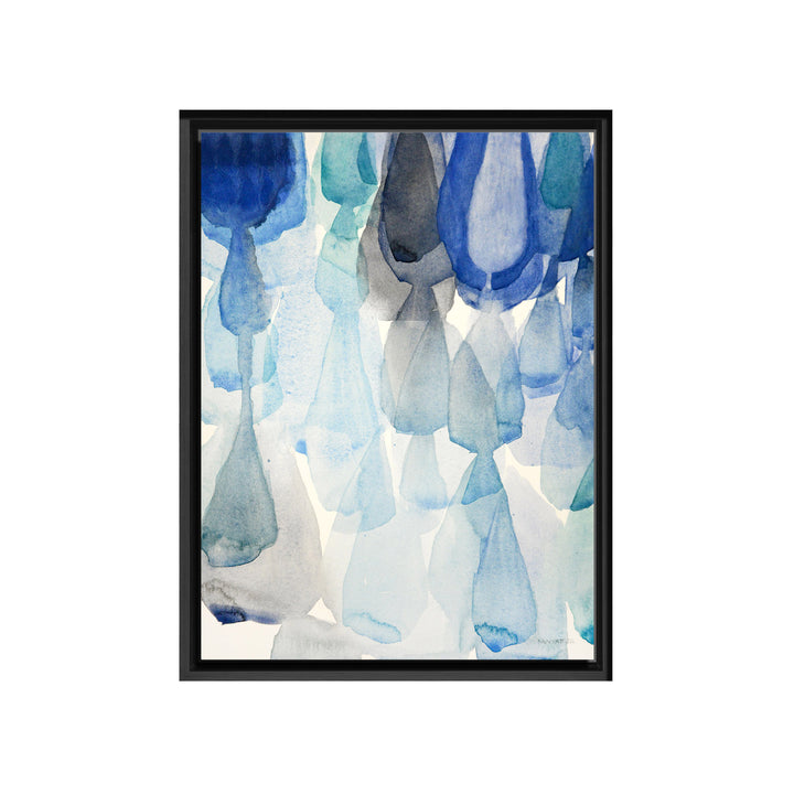 Down Pour Framed Canvas Wall Art