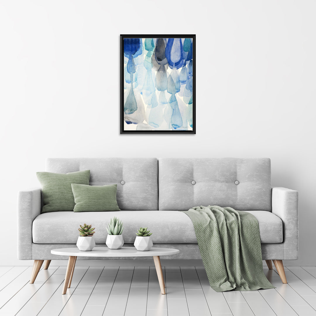 Down Pour Framed Canvas Wall Art