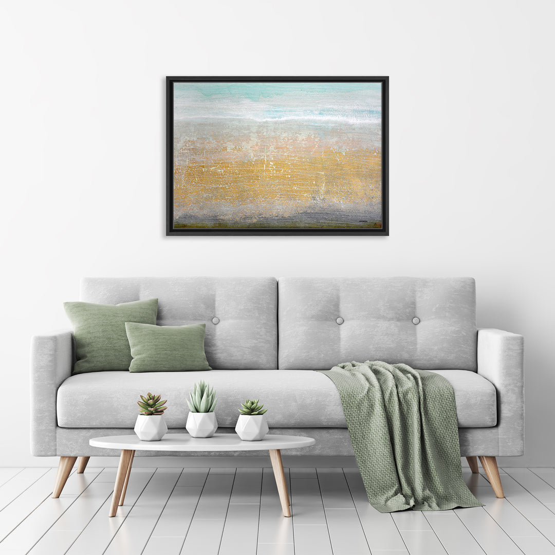 Off Shore View Framed Canvas Wall Art