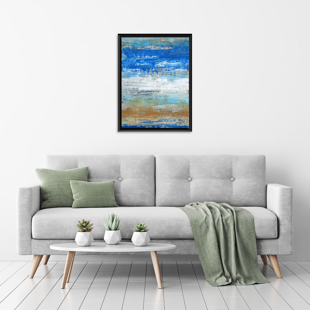 Mediterranean Coast Framed Canvas Wall Art
