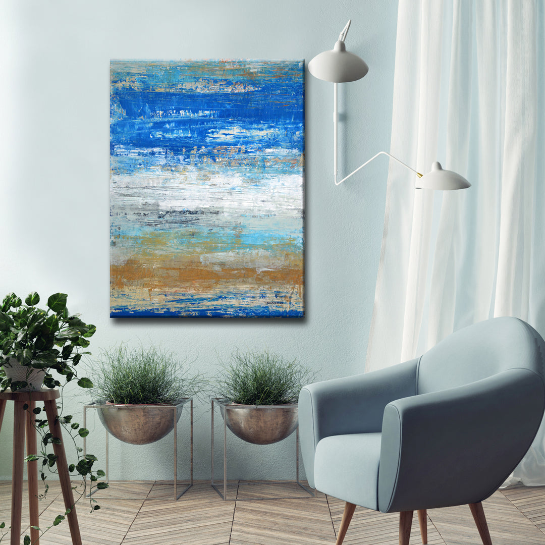 'Mediterranean Coast' Wrapped Canvas Wall Art