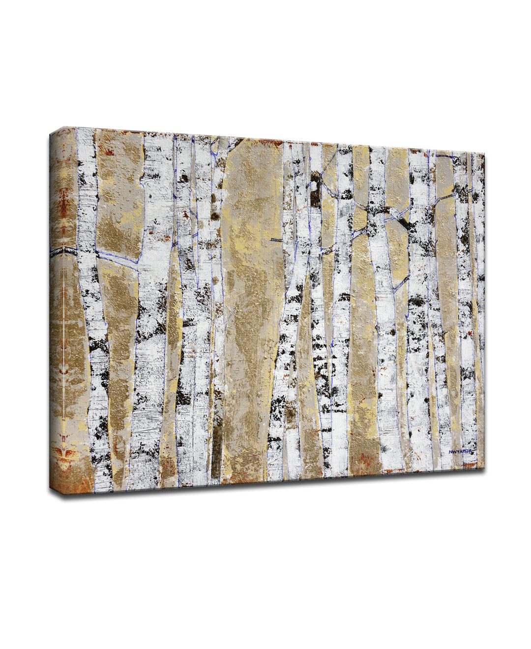 'October Birch Grove' Wrapped Canvas Wall Art