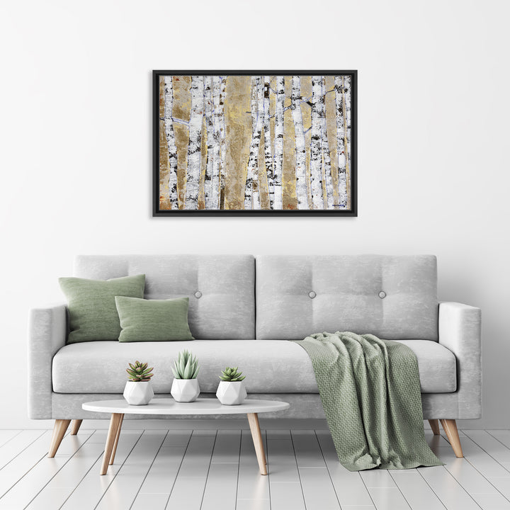 October Birch Grove Framed Canvas Wall Art