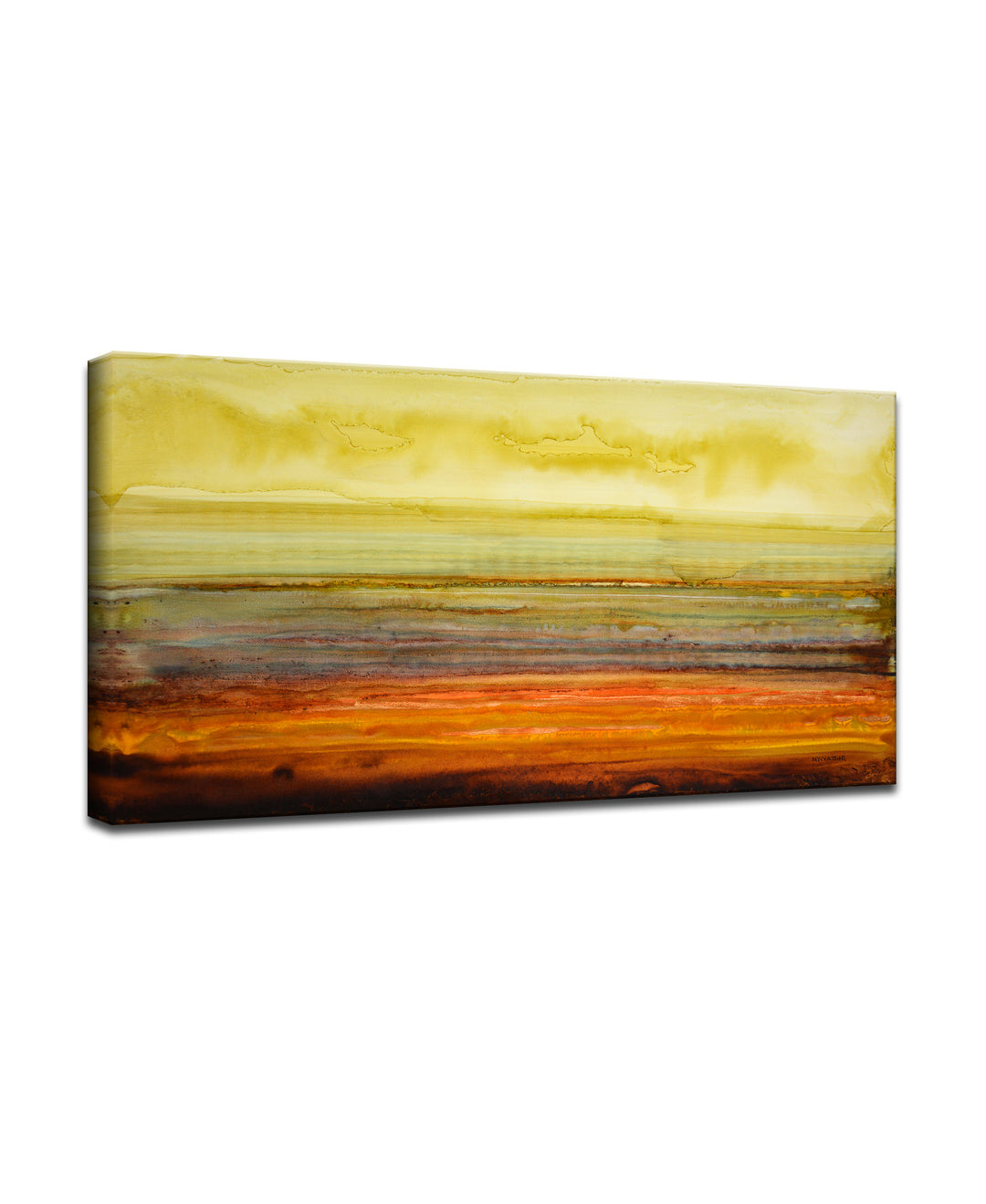 'Amber Coast' Wrapped Canvas Wall Art