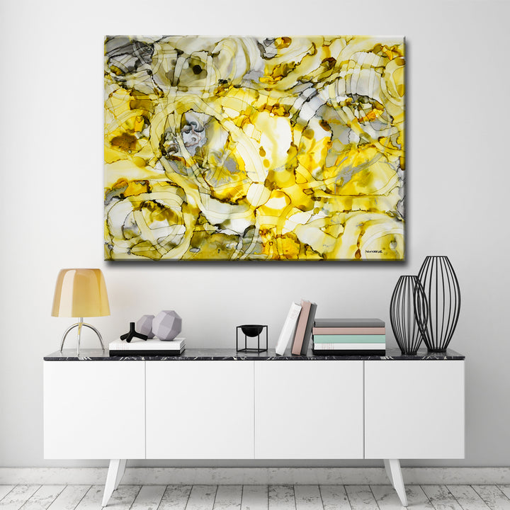 'Moon and Stars' Wrapped Canvas Wall Art
