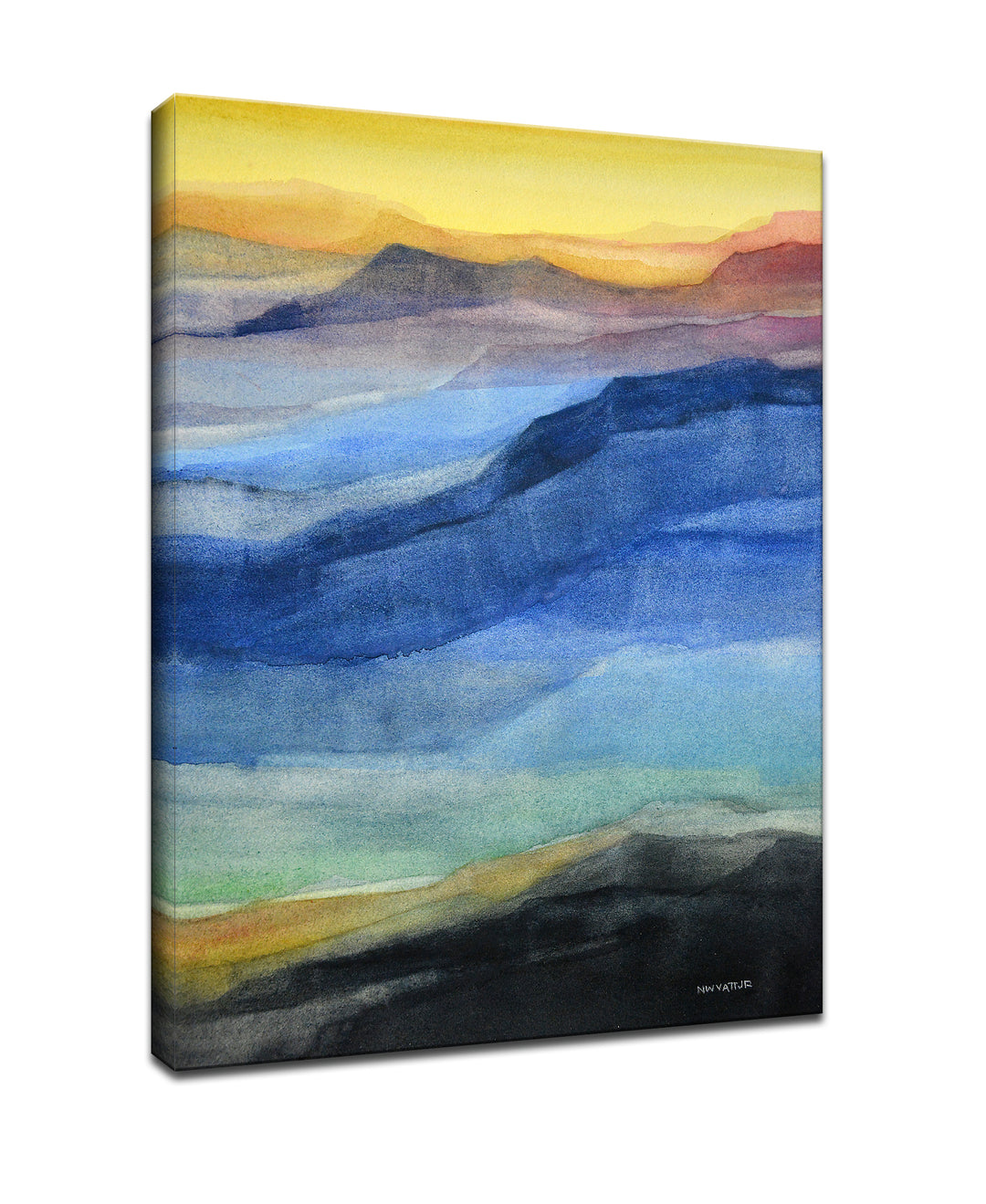 'Rainbow Hills' Wrapped Canvas Wall Art