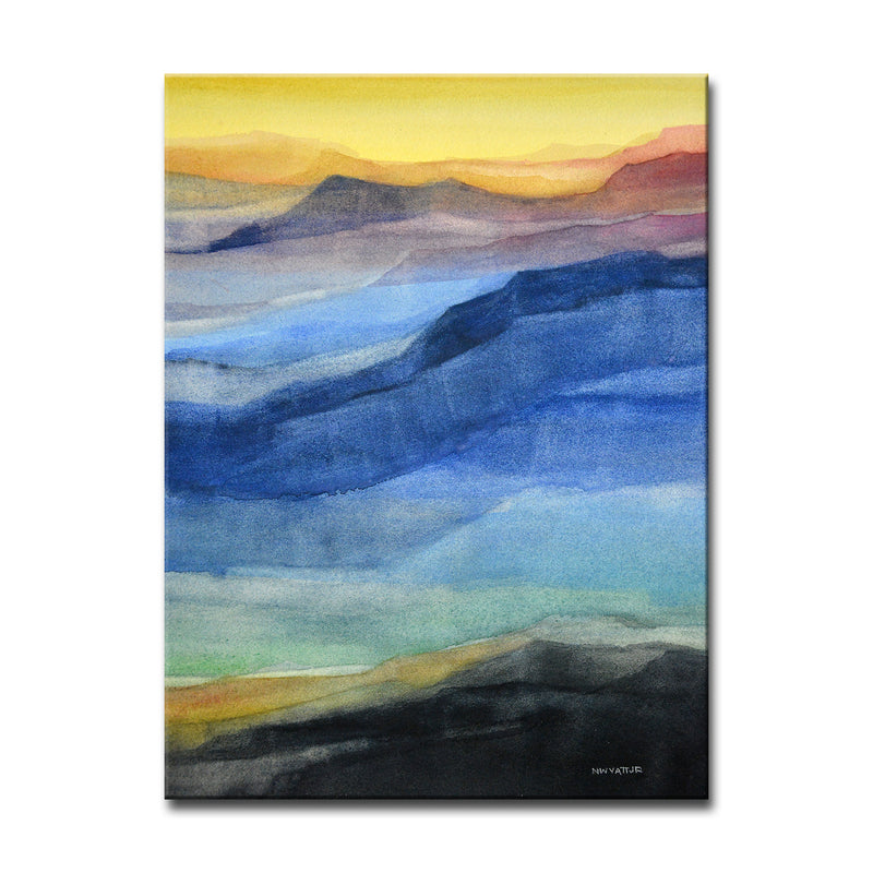 'Rainbow Hills' Wrapped Canvas Wall Art