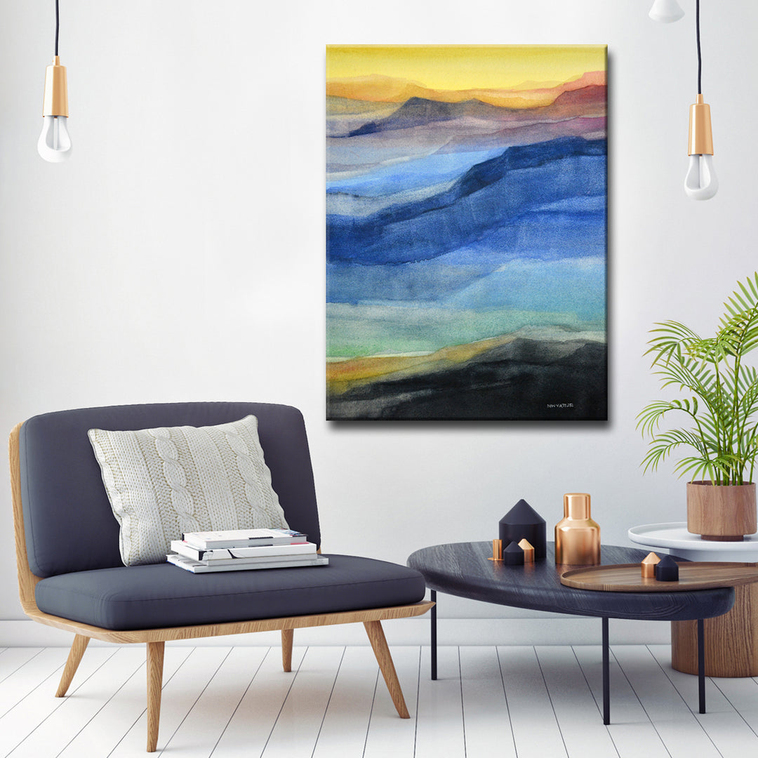 'Rainbow Hills' Wrapped Canvas Wall Art