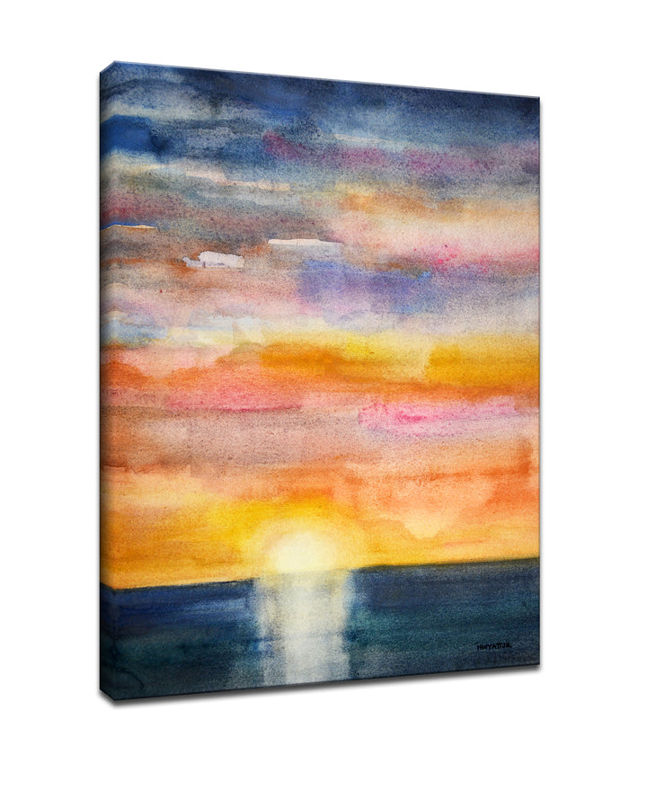 'Glorious Sunset' Wrapped Canvas Wall Art