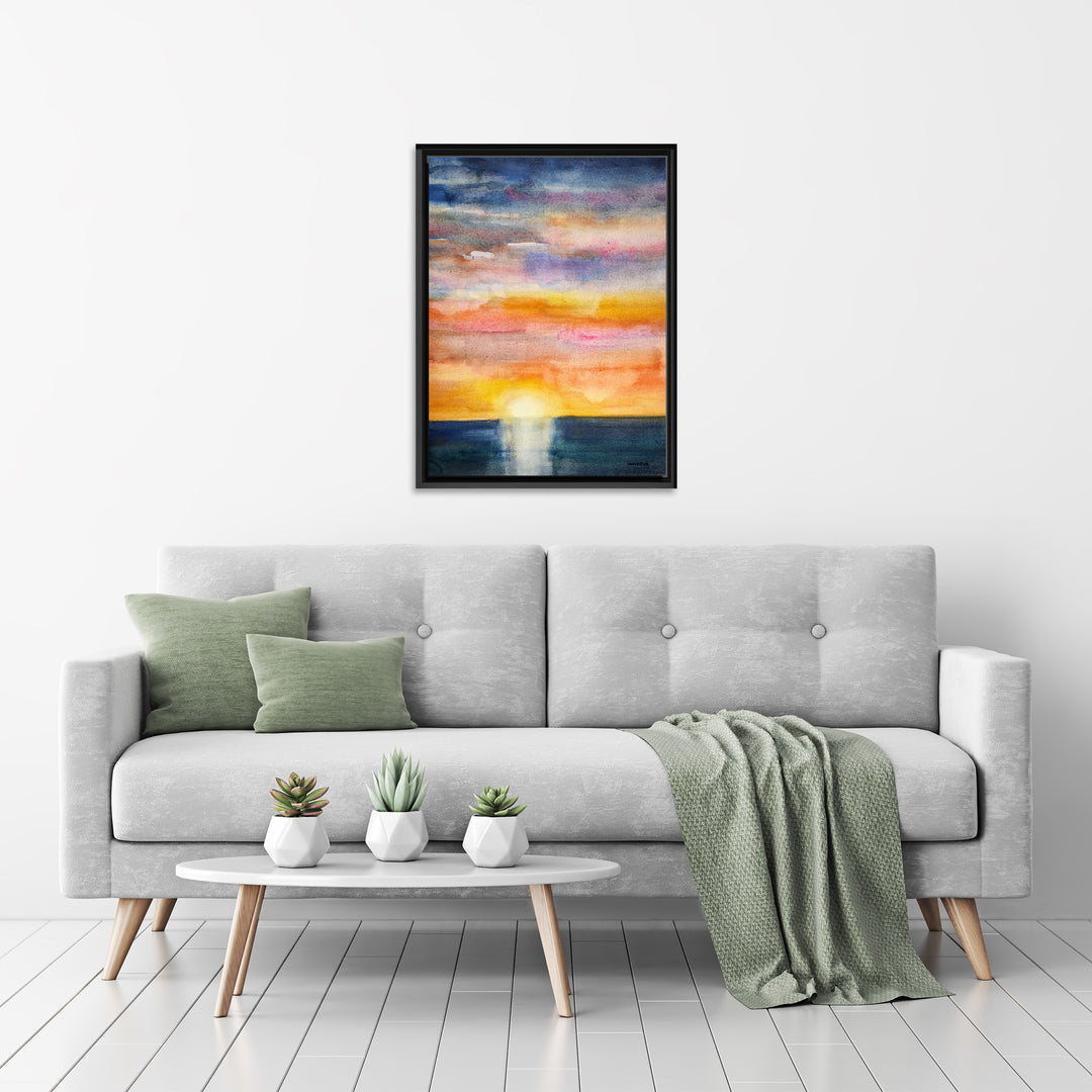 Glorious Sunset Framed Canvas Wall Art
