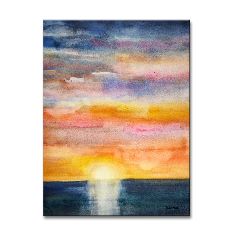 'Glorious Sunset' Wrapped Canvas Wall Art
