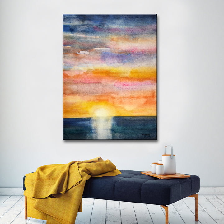 'Glorious Sunset' Wrapped Canvas Wall Art