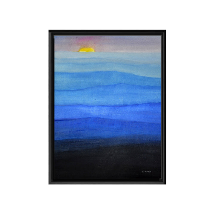 Misty Blues Framed Canvas Wall Art