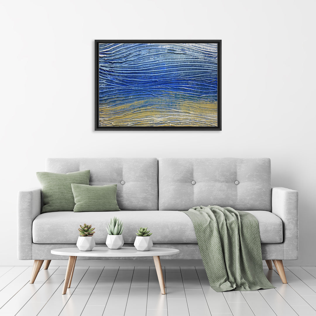 Desert Midnight Calm Framed Canvas Wall Art
