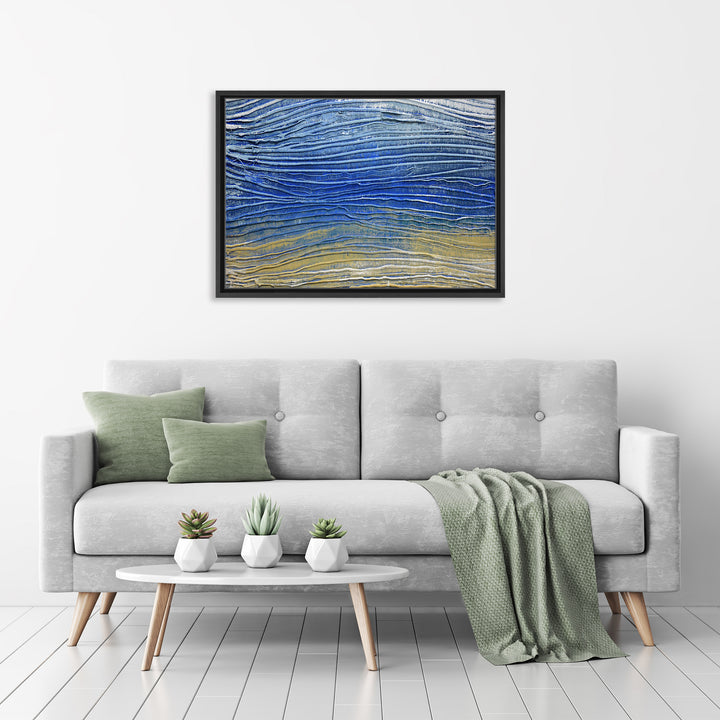 Desert Midnight Calm Framed Canvas Wall Art