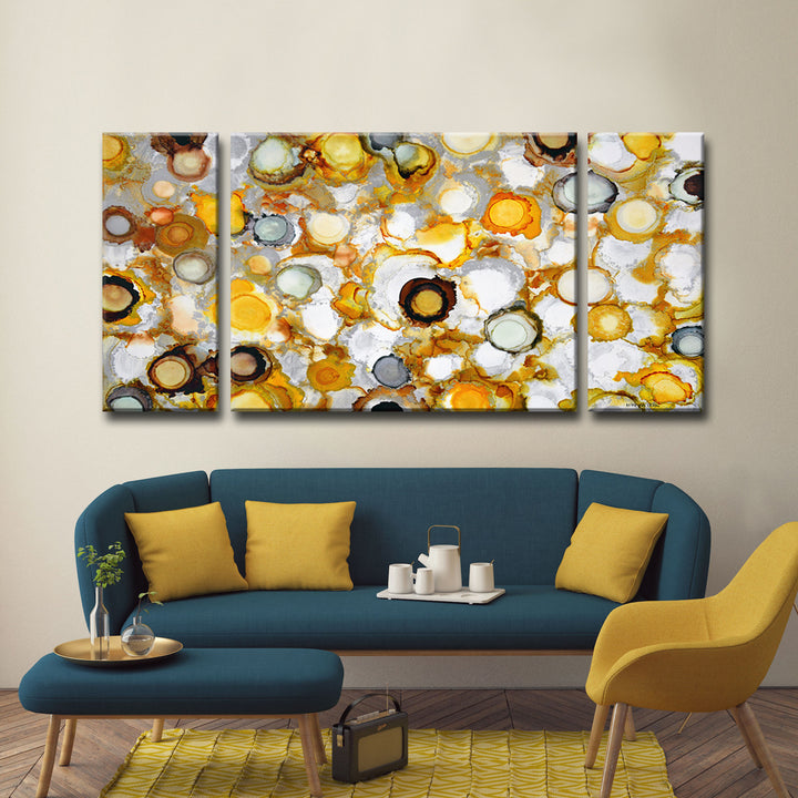 'Sundrops' 3-Piece Wrapped Canvas Wall Art Set