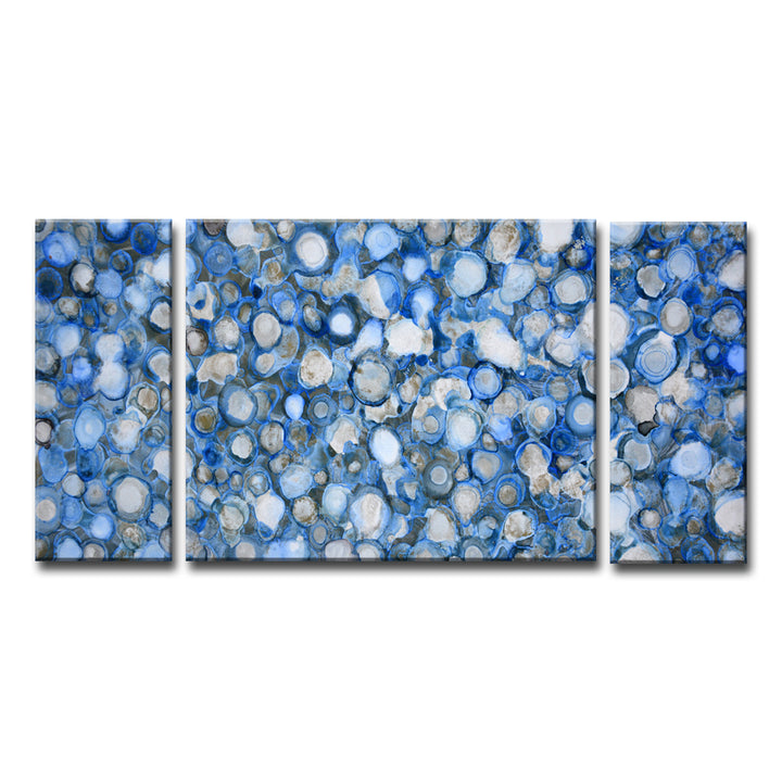 'Arctic River Stones' 3-Piece Wrapped Canvas Wall Art Set