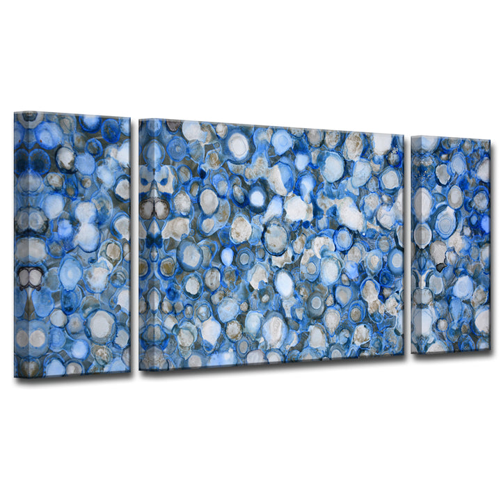 'Arctic River Stones' 3-Piece Wrapped Canvas Wall Art Set