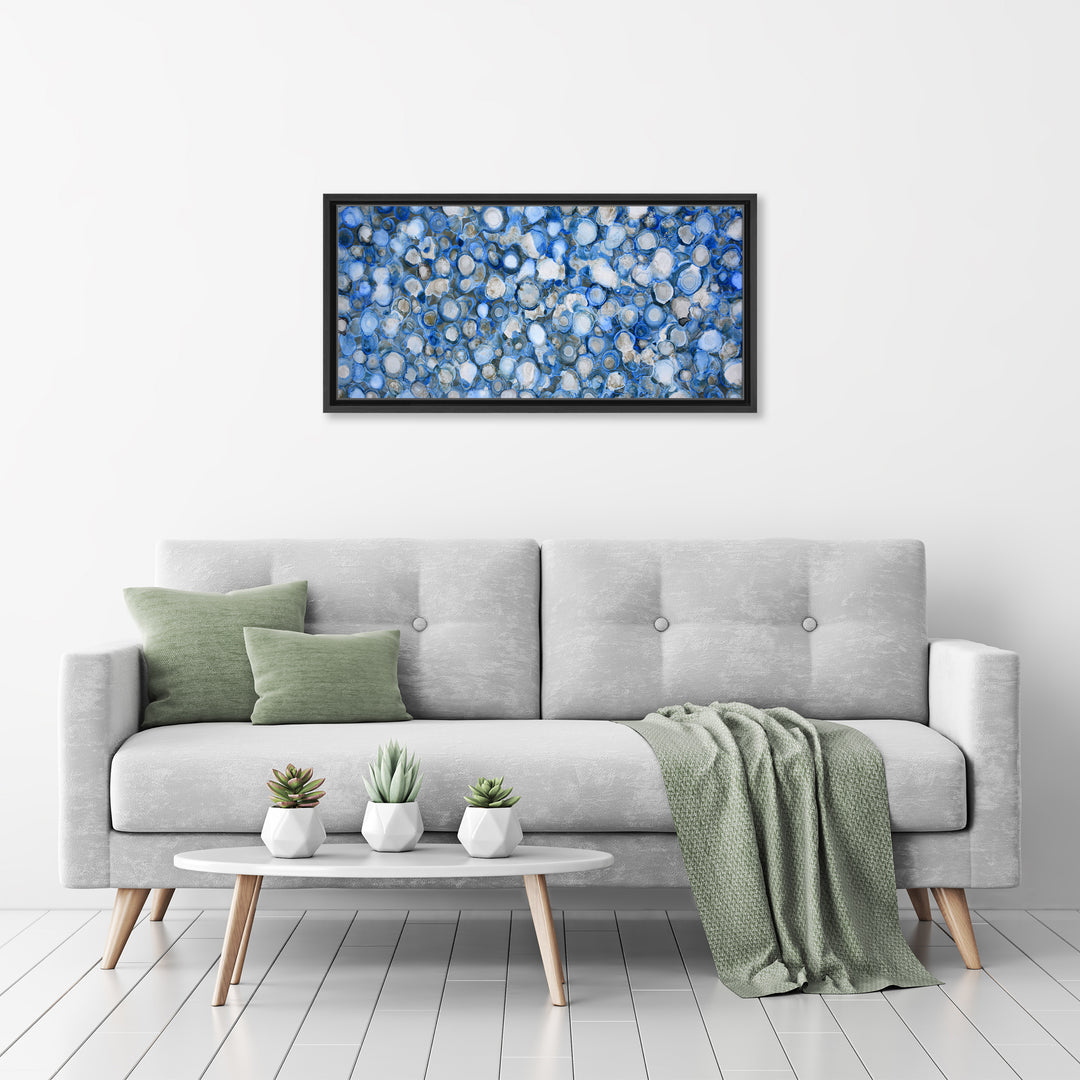 Arctic River Stones Framed Canvas Wall Art