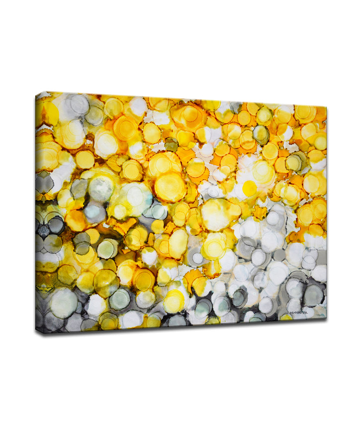 'River Gold' Wrapped Canvas Wall Art