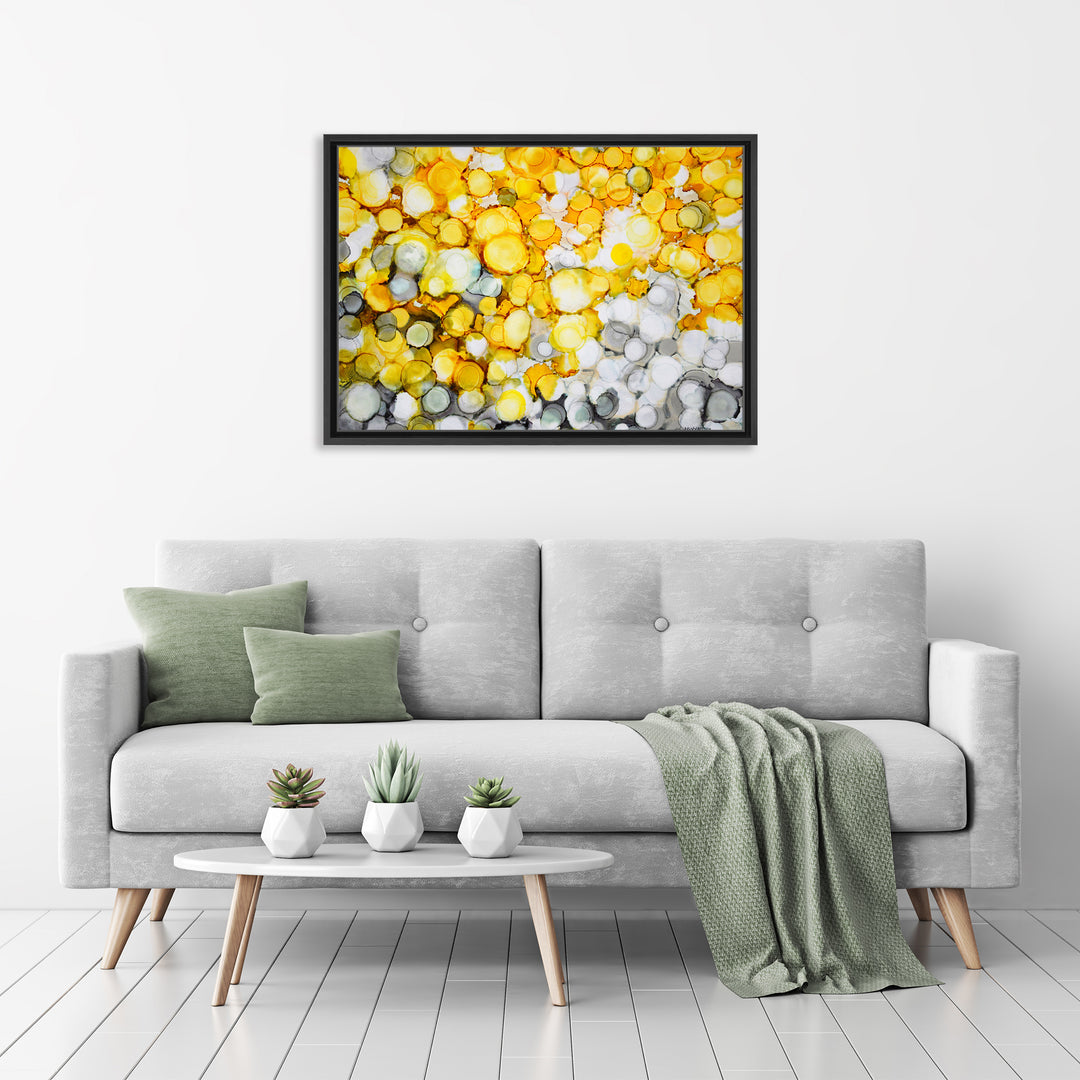 River Gold Framed Canvas Wall Art
