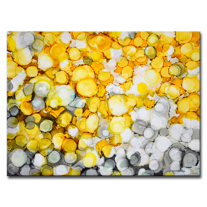 'River Gold' Wrapped Canvas Wall Art
