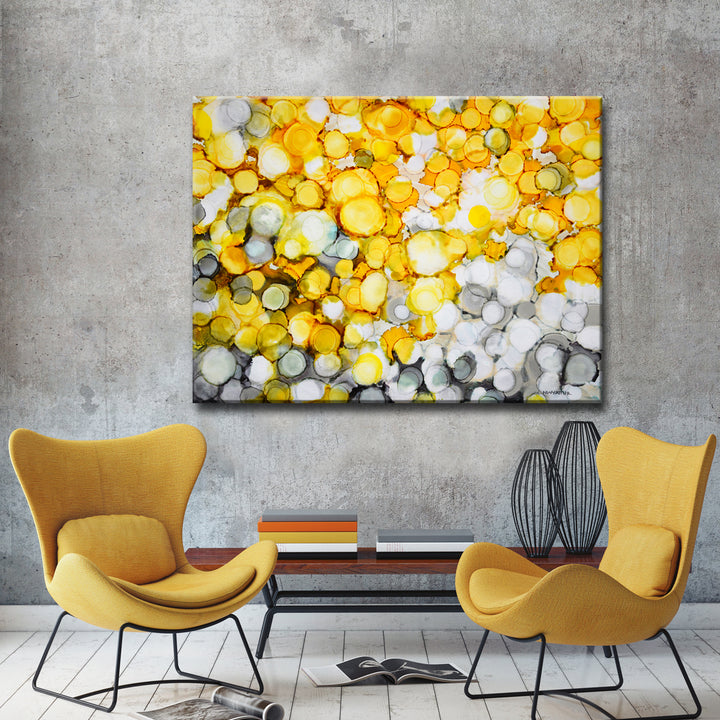 'River Gold' Wrapped Canvas Wall Art