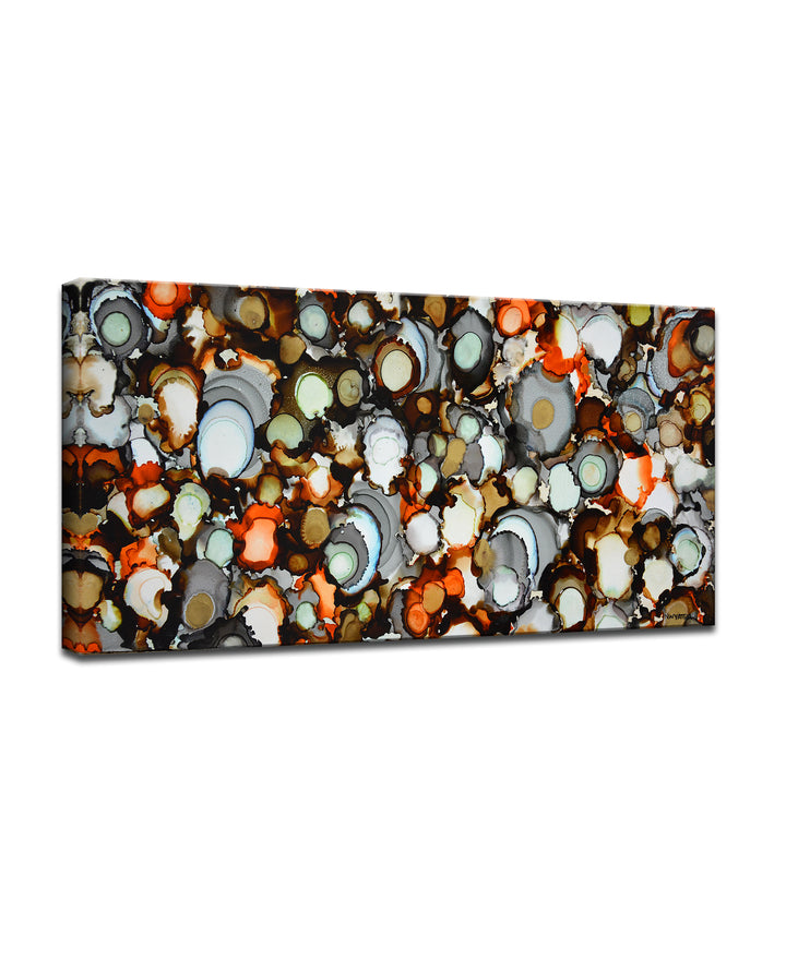 'Copper, Iron, Jade' Wrapped Canvas Wall Art