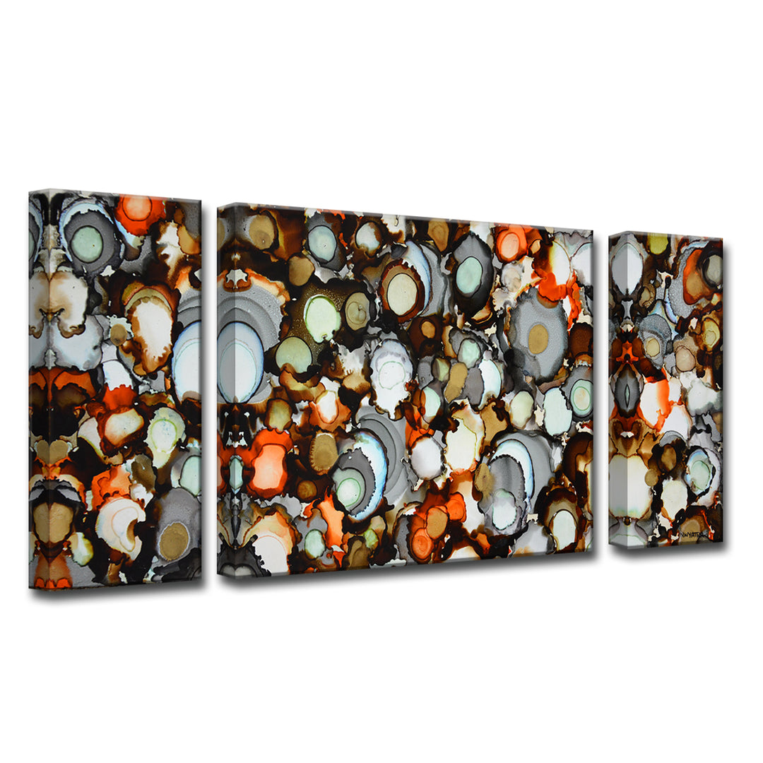 'Copper, Iron, Jade' Wrapped Canvas Wall Art