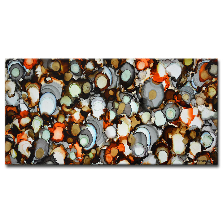 'Copper, Iron, Jade' Wrapped Canvas Wall Art