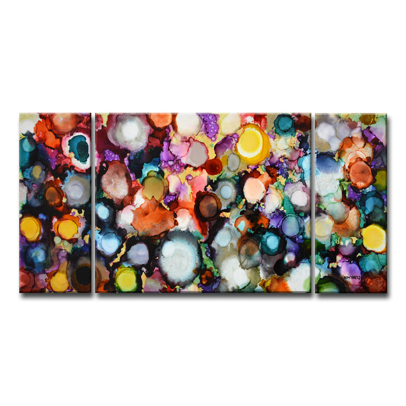 'Festive Jewels' 3 Piece Wrapped Canvas Wall Art Set