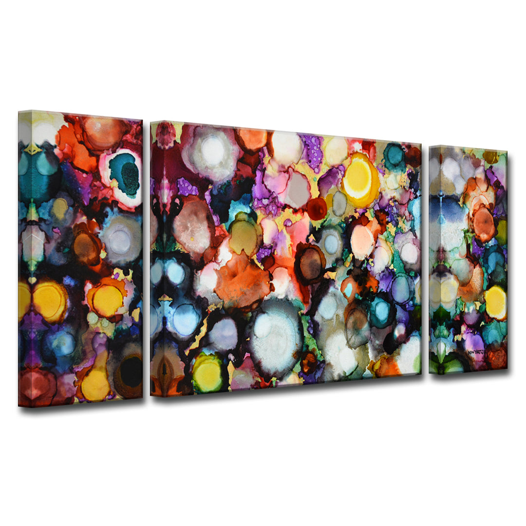 'Festive Jewels' 3 Piece Wrapped Canvas Wall Art Set