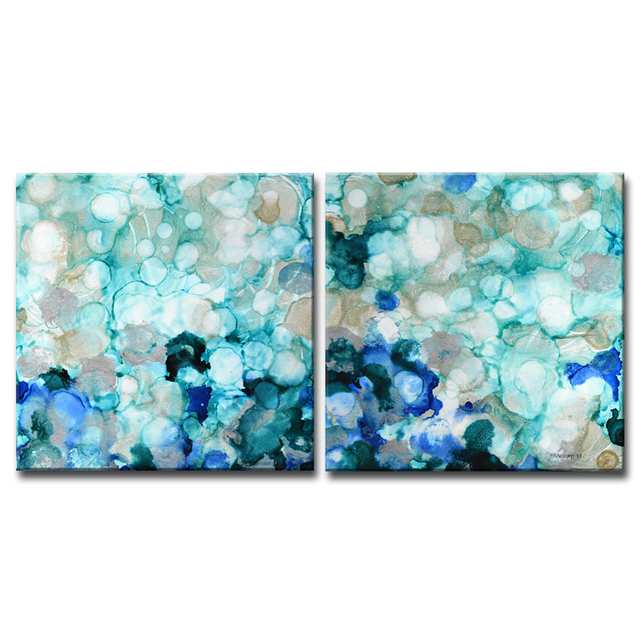 Mermaid Pearls I/II' Wrapped Canvas Wall Art