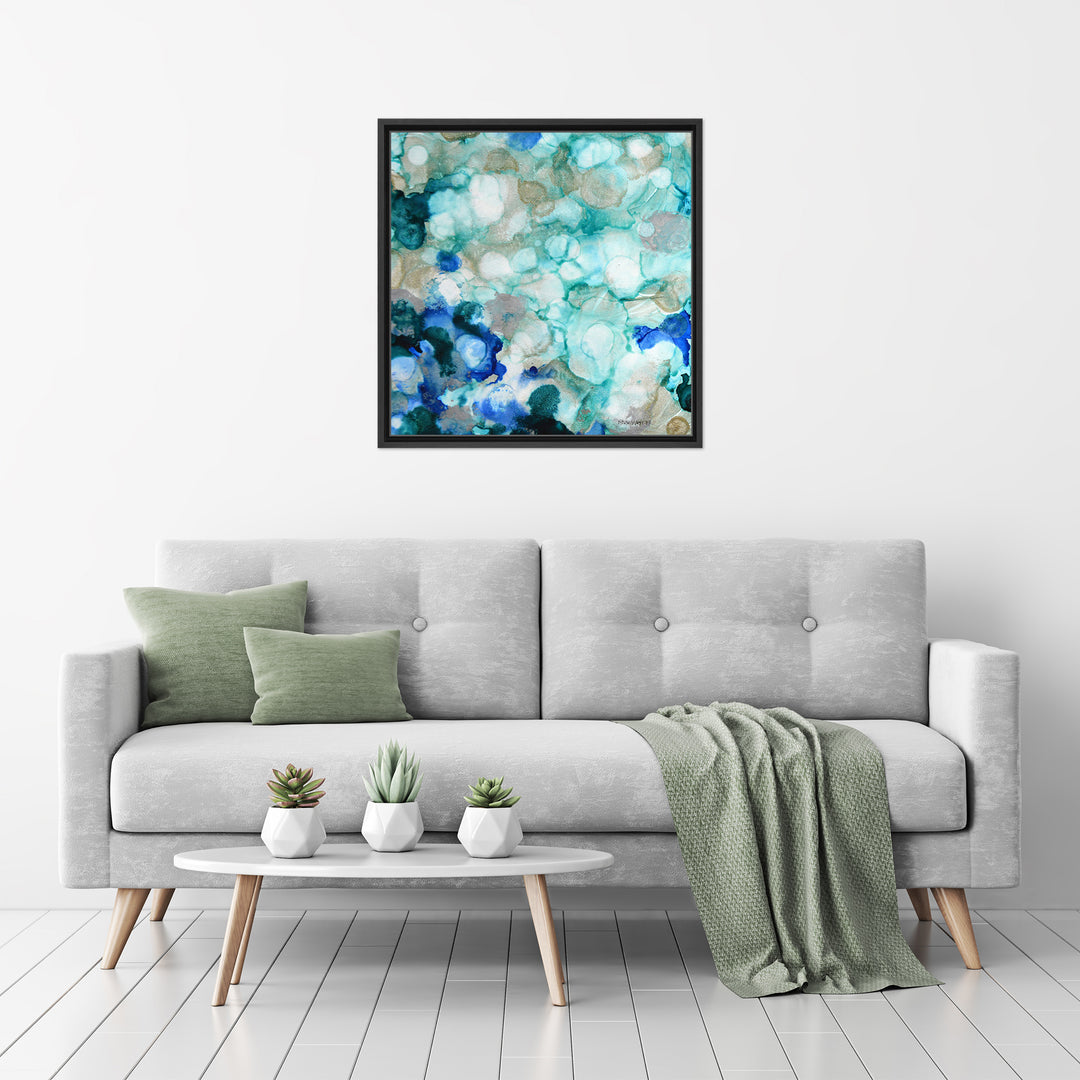 Mermaid Pearls I Framed Canvas Wall Art