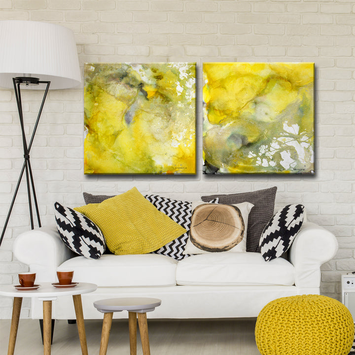 Glimmer I/II' Wrapped Canvas Wall Art