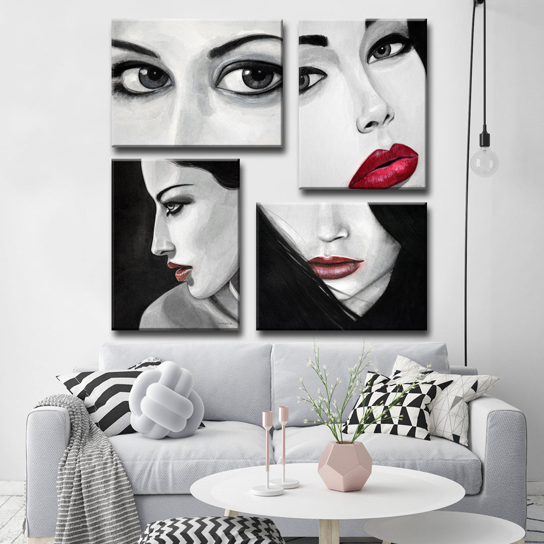 Allure I-IV' Wrapped Canvas Wall Art