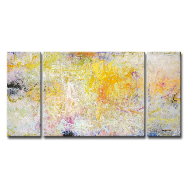 'Contentment' 3 Piece Wrapped Canvas Wall Art Set