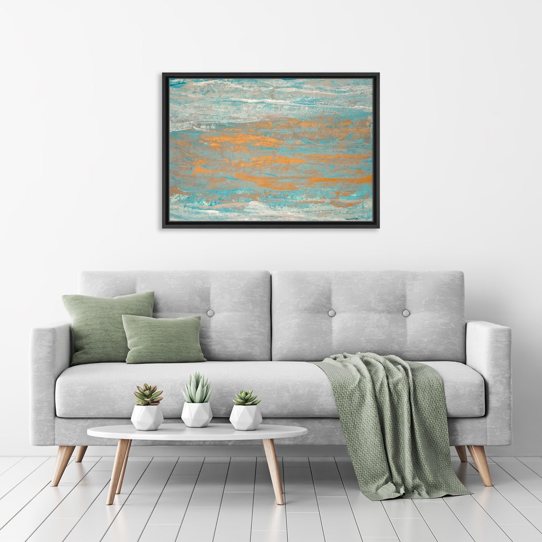 Sparkling Seas I Framed Canvas Wall Art