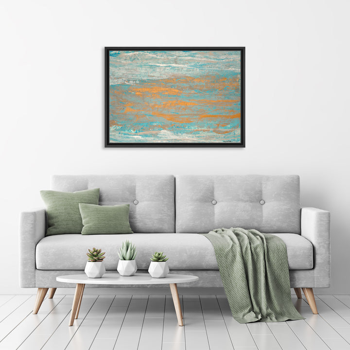 Sparkling Seas I Framed Canvas Wall Art