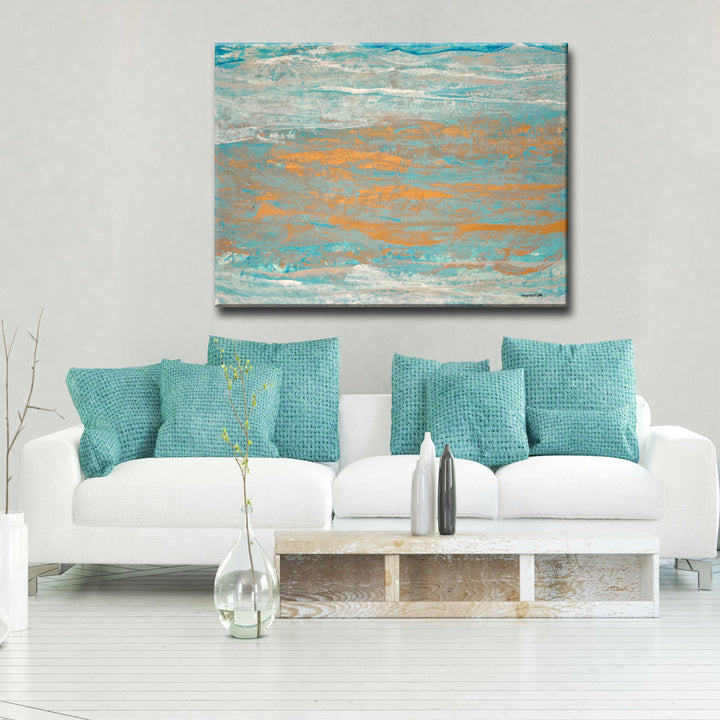 'Sparkling Seas I' Wrapped Canvas Wall Art