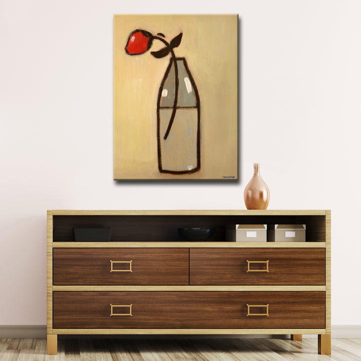 Minimalist Rose I' Wrapped Canvas Wall Art