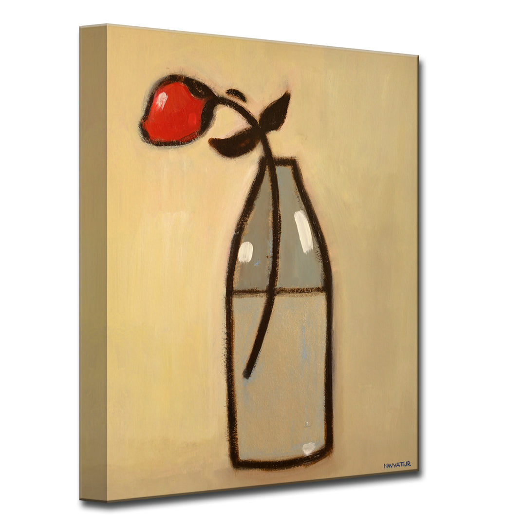 Minimalist Rose I' Wrapped Canvas Wall Art