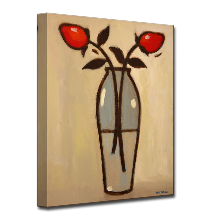 'Minimalist Rose II' Wrapped Canvas Wall Art